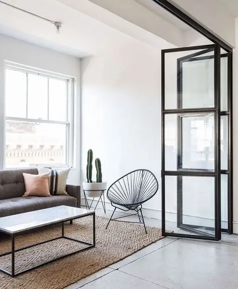 

Бесшумные складные перегородки - сборка из стали и стекла STC 40 и механизм плавного закрывания для домашних офисов