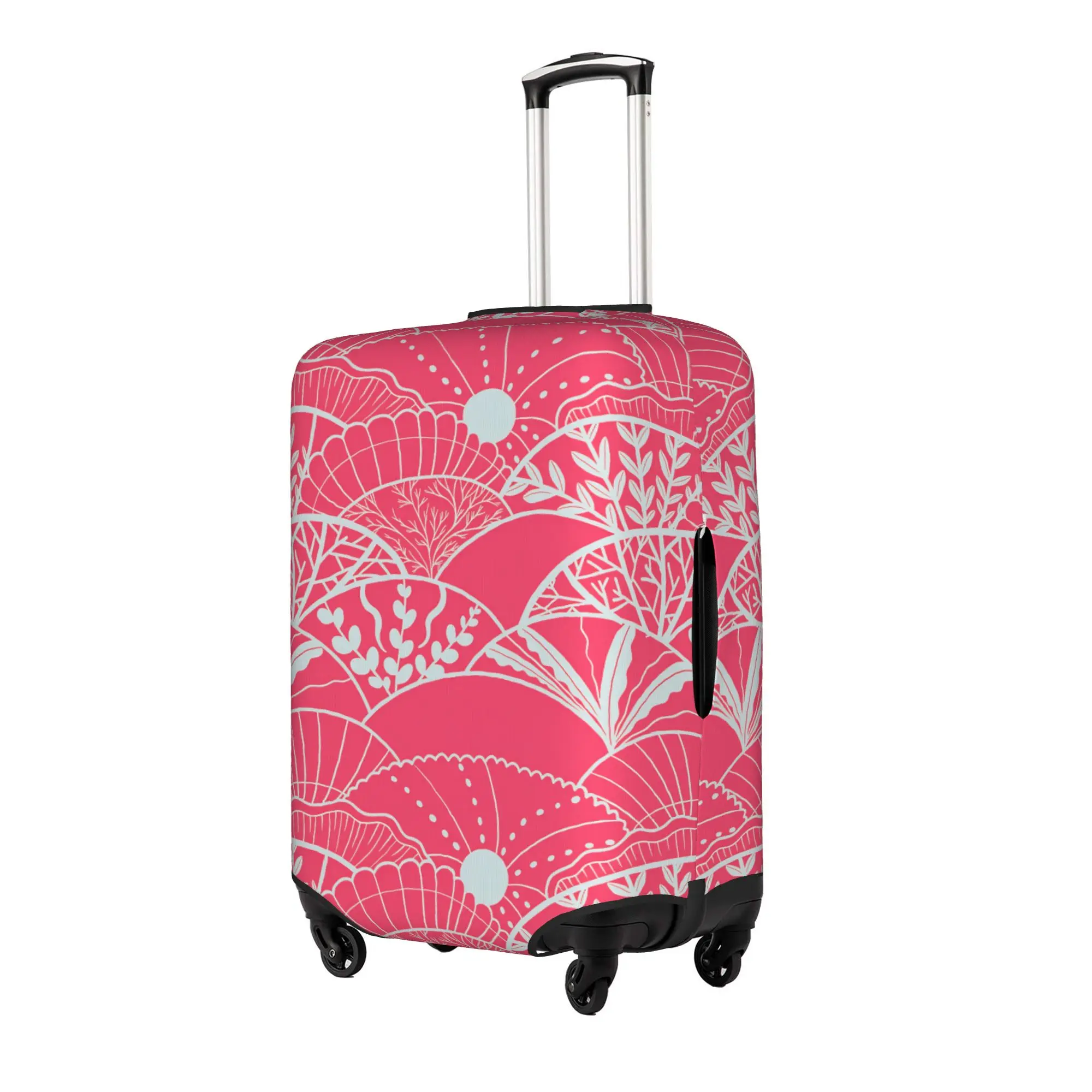 Cute Coral Seaweed  Luggage Cover Protector Dust Proof Tropical leaves Travel Suitcase Covers
