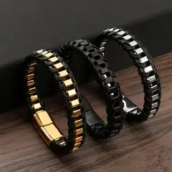 Fashion Hand-woven Stainless Steel & Leather Braided Bracelet For Men Classic Leather Bracelet Bangle Jewelry Gift
