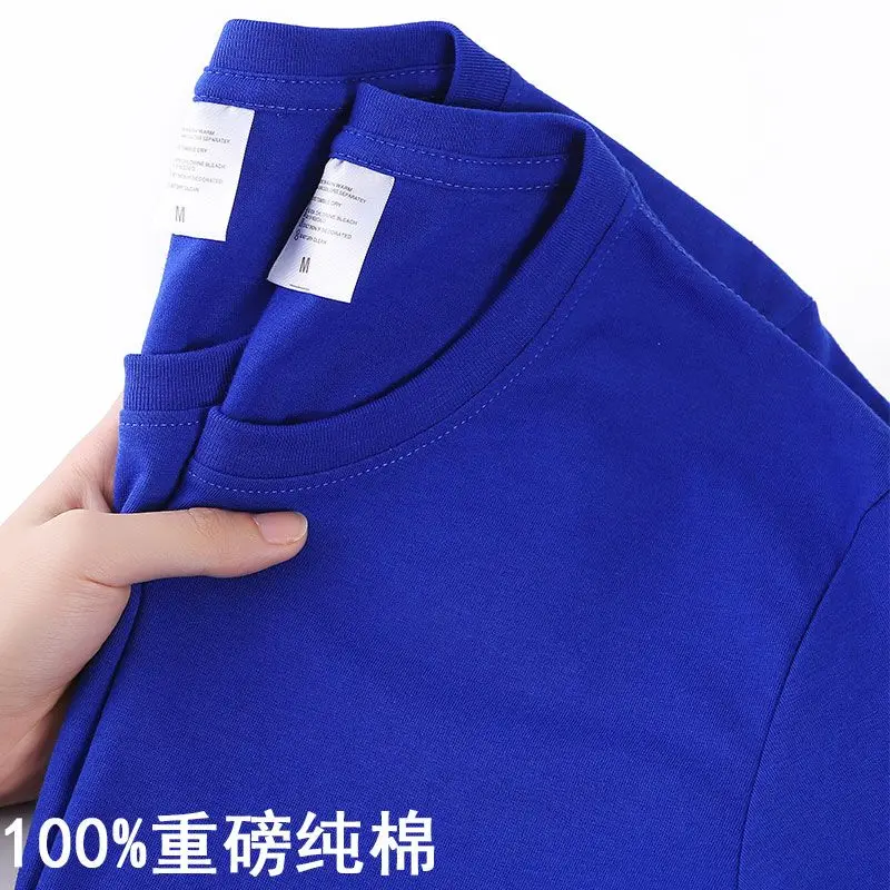 100% Cotton T-shirt Men Women Solid Color O Neck Short-sleeved Tops Summer Korean Loose Half-sleeve T Shirt Unisex M-4XL, image 11