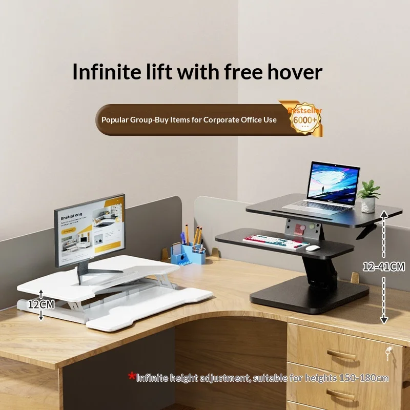 Joyworker Steel Standing Height Adjustable Computer Stand Modern Minimalist Style Foldable Laptop Desk Gsd75