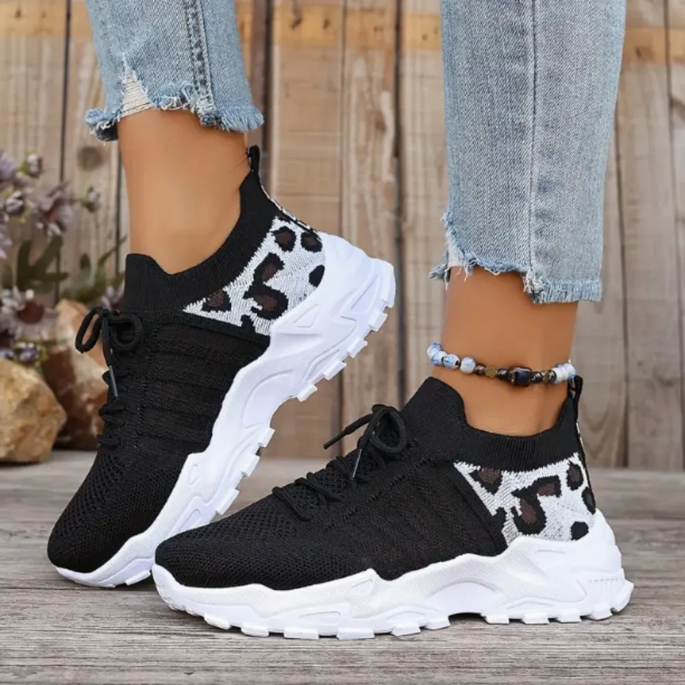 

Sneakers Women Lace Up Thick Soled Shoes New Fashion Breathable Running Tennis Shoes Breathable Comfortable Casual Women Shoes