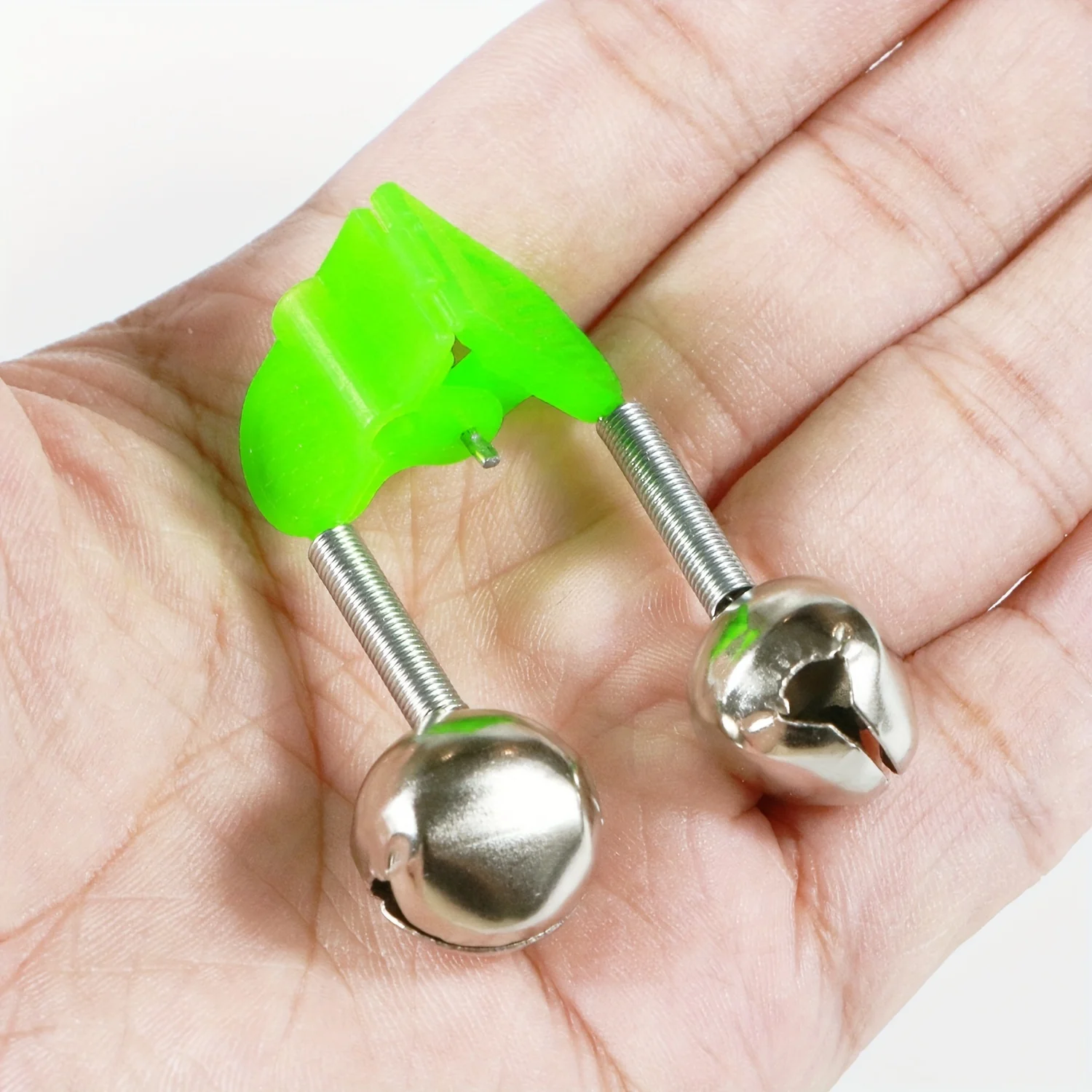 10/50 قطعة أجراس إنذار الصيد ، كليب لدغة تنبيه الصيد رود جرس البلاستيك الصيد رود كليب مع أجراس تنبيه مزدوجة صيد السمك #2