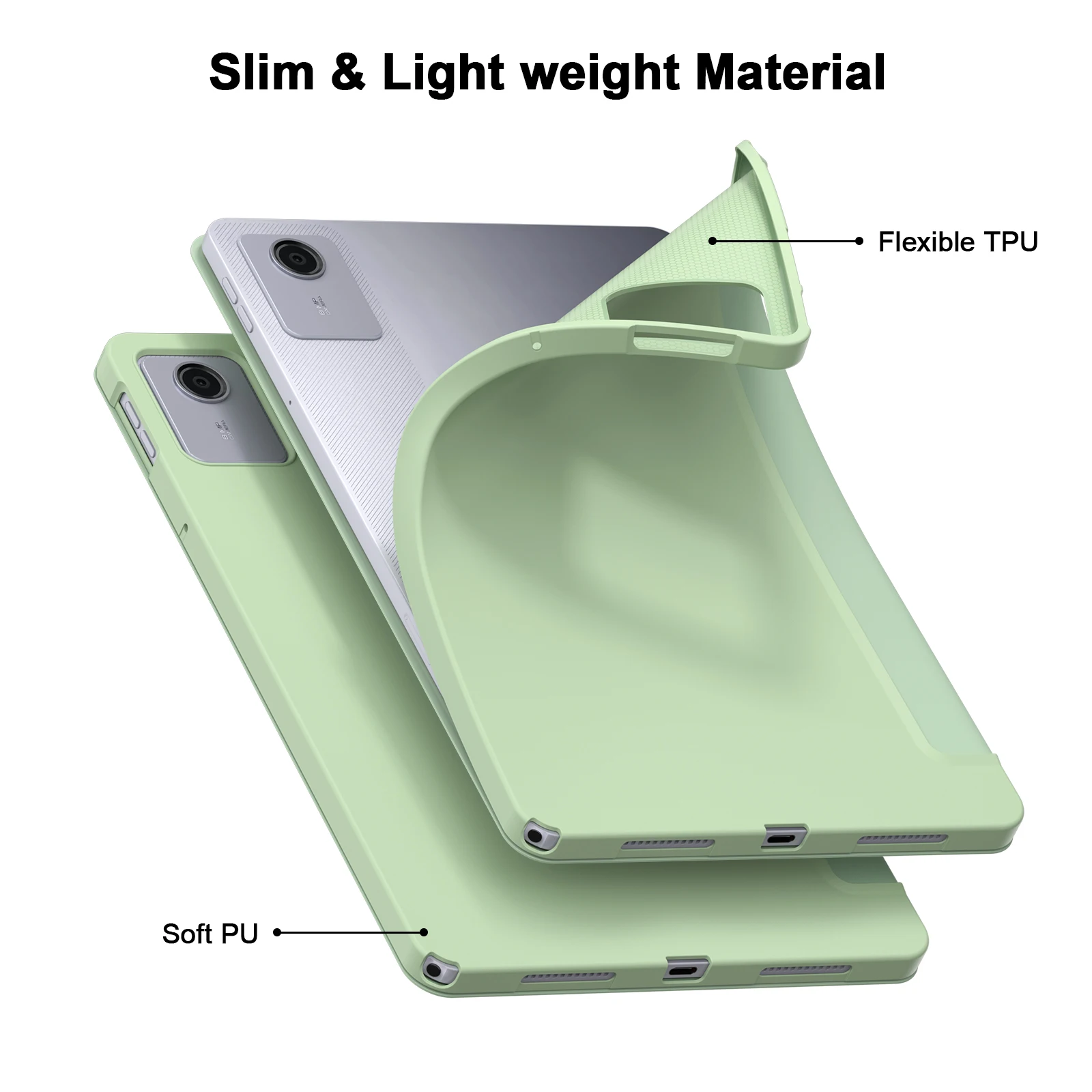 Soft PU Smart Tablet Case for Lenovo Tab M11/B11 10.95 inch Cover Tri-Fold Protetive Cover for Lenovo Tab M11/B11 10.95 in Shell