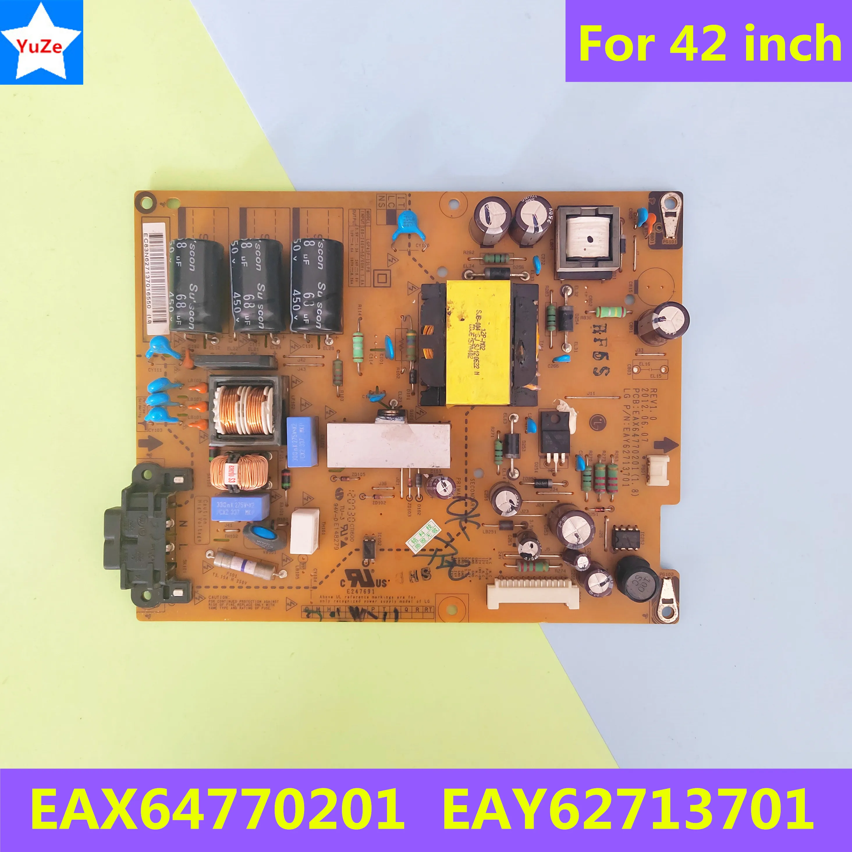 

EAX64770201 EAY62713701 LGP42P-12LPB Power Supply Board for 42'' 42 inch 42LS3450 42LS345T 42LS3450-ZA 42LS3150 42LS3450-UA TV