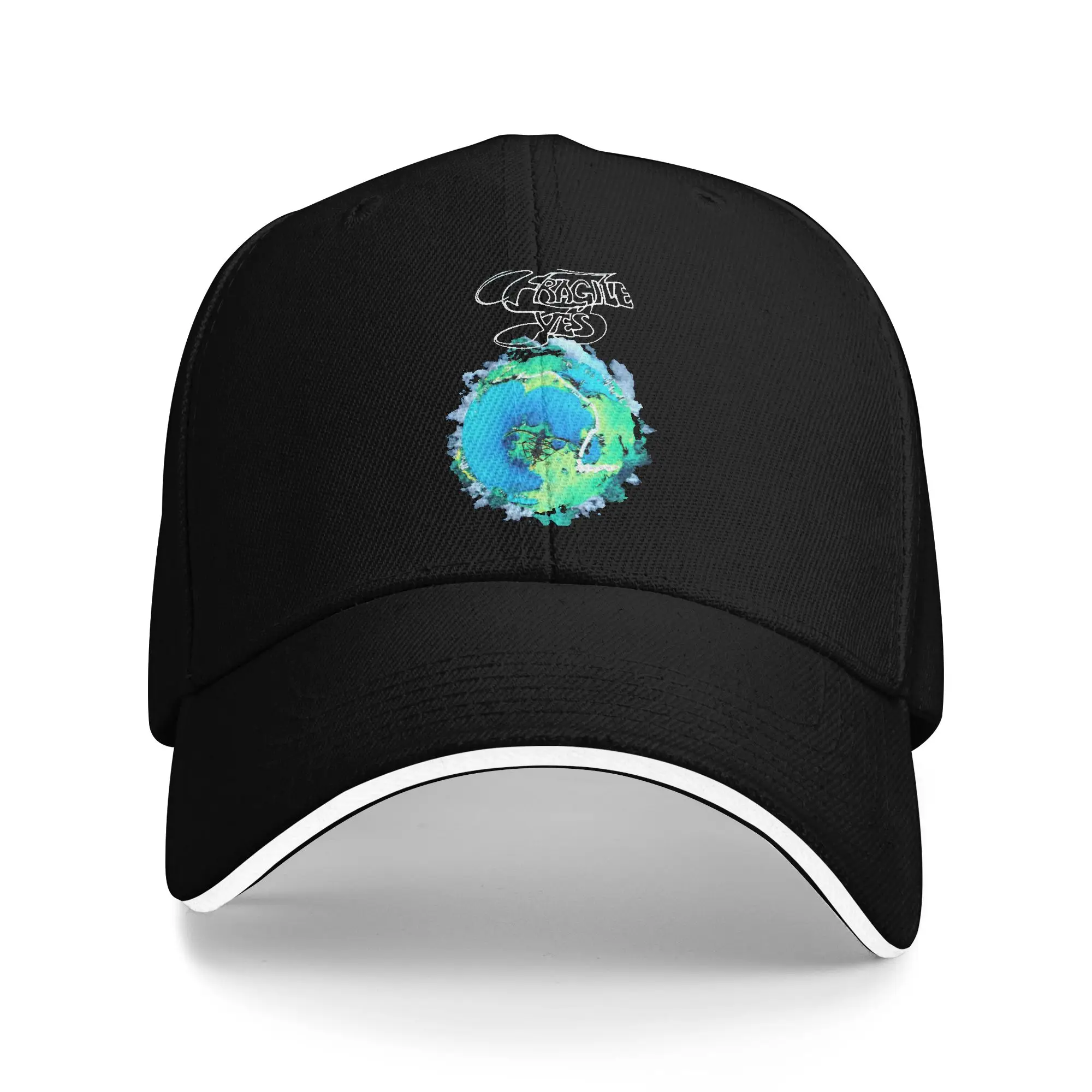 Yes Band Fragile Baseball Caps Popular Rock 80s Jon Anderson Bruford Wakeman Sandwich Cap for Men Women Adjustable Hats Cap