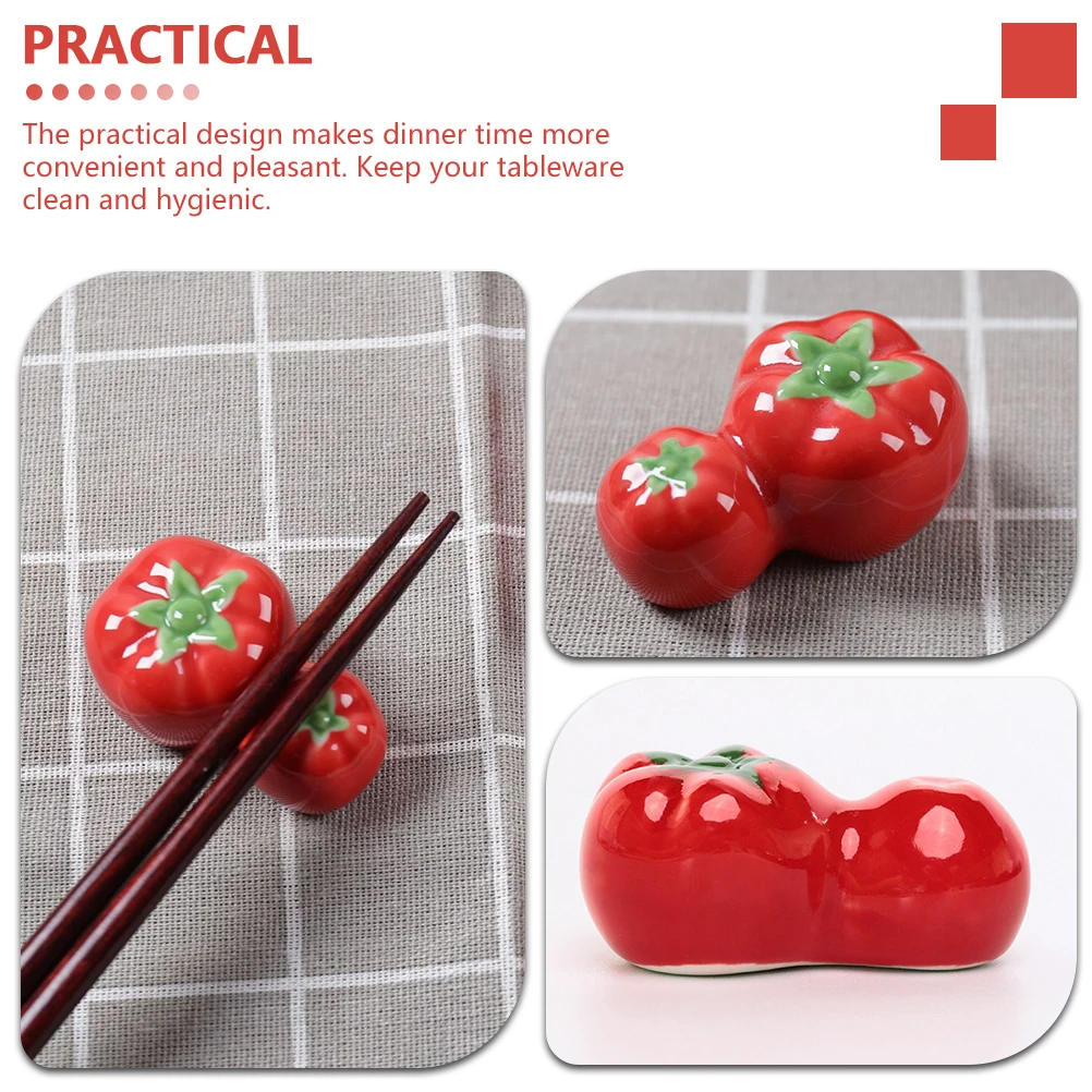 

7Pcs Ceramic Chopstick Rests Creative Vegetable Shape Design for Home Dining Table Decor, Dishwasher Safe Kitchen Cutlery