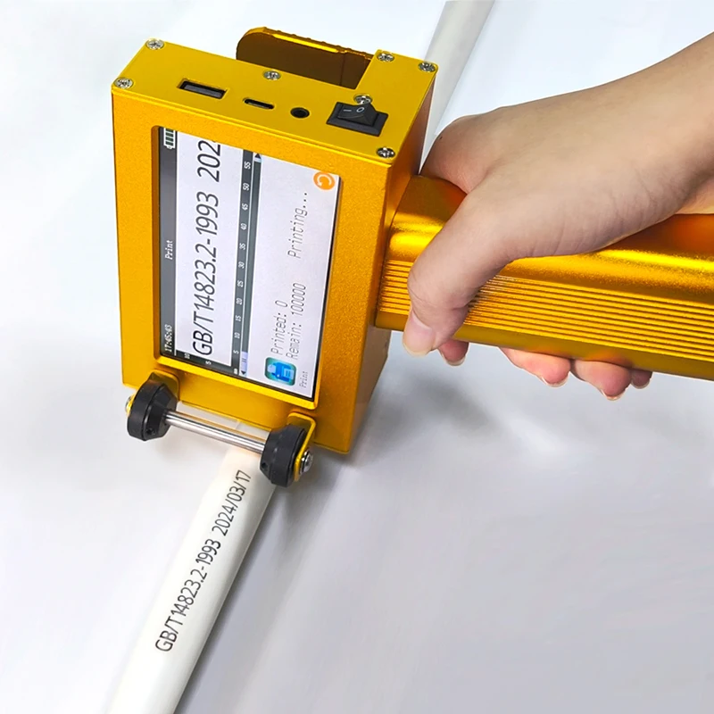 

Metal Shell 12.7mm 600dpi Expiry Date Printing Machine Tij Batch Coding Intelligent Portable Handheld Printer