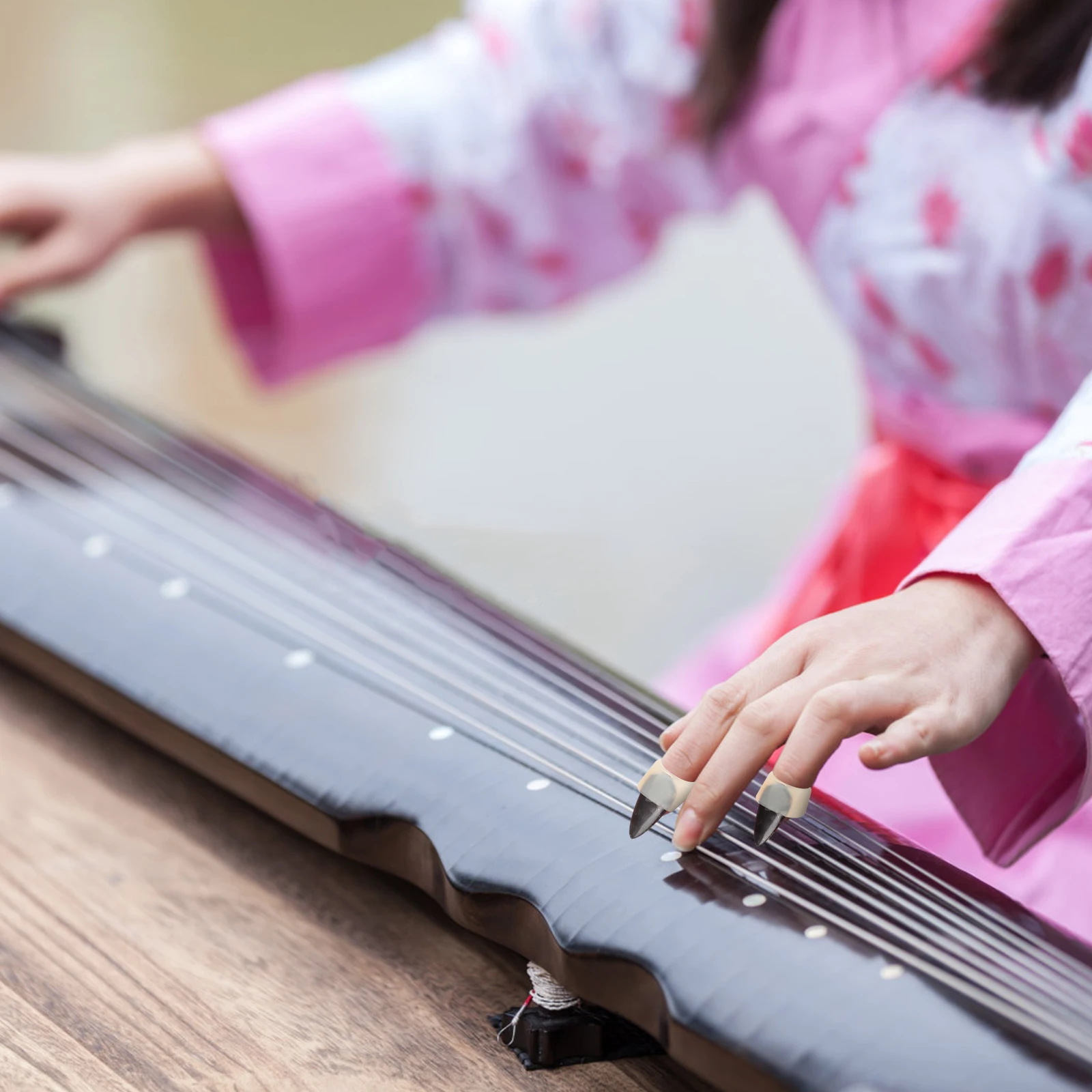 

2 Sets Guzheng Nail Covers Protector Practice Silicone Durable Safe Children Adult Professional Left Right Thumb Fingers Guard
