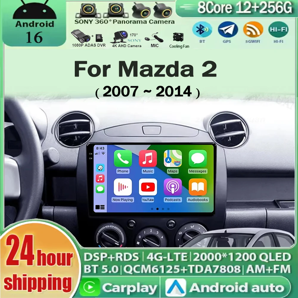 For Mazda 2 2007-20…