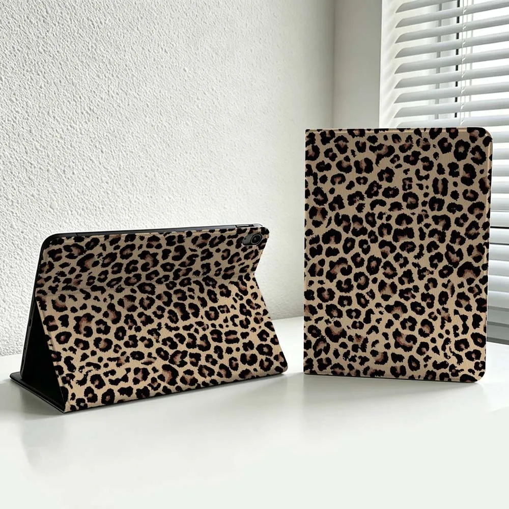 Luxurious Leopard Print Design For iPad Pro Air mini 7 6 5 4 3 2 1 9gen M5 M4 11th 10th A17 Pro A16 Soft Inch Tablet Case Cover