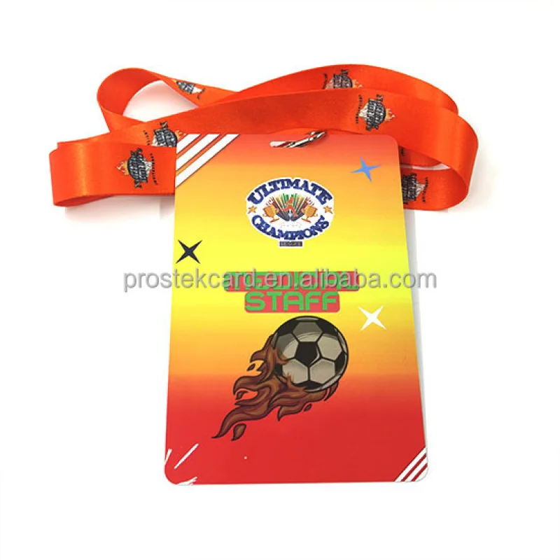 Custom Wholesale Full Color Hole Smart Rfid Chip Event Badges Laminate credential Vip Pass Id Card