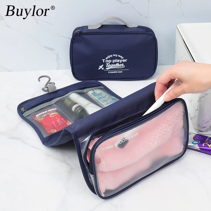 

Buylor Travel Business Storage Bag Men's Women's Handbag Large Capacity Toiletry Bag Hang Dry And Wet Separation Storage Pouch