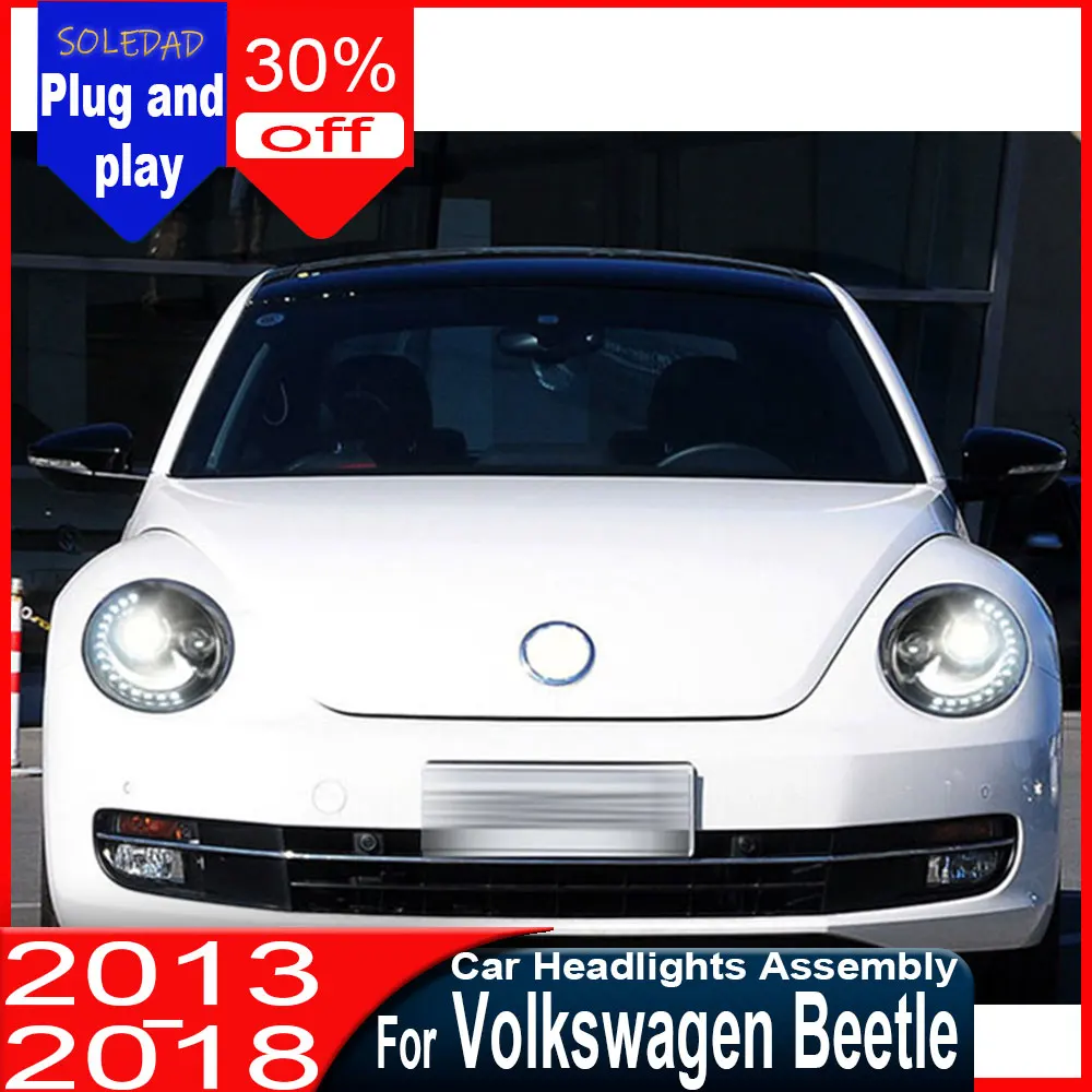 

A pair headlights for VW Beetle Headlight 2013-2017 beetle Head Lamp Drl Projector Lens Automotive Accessories