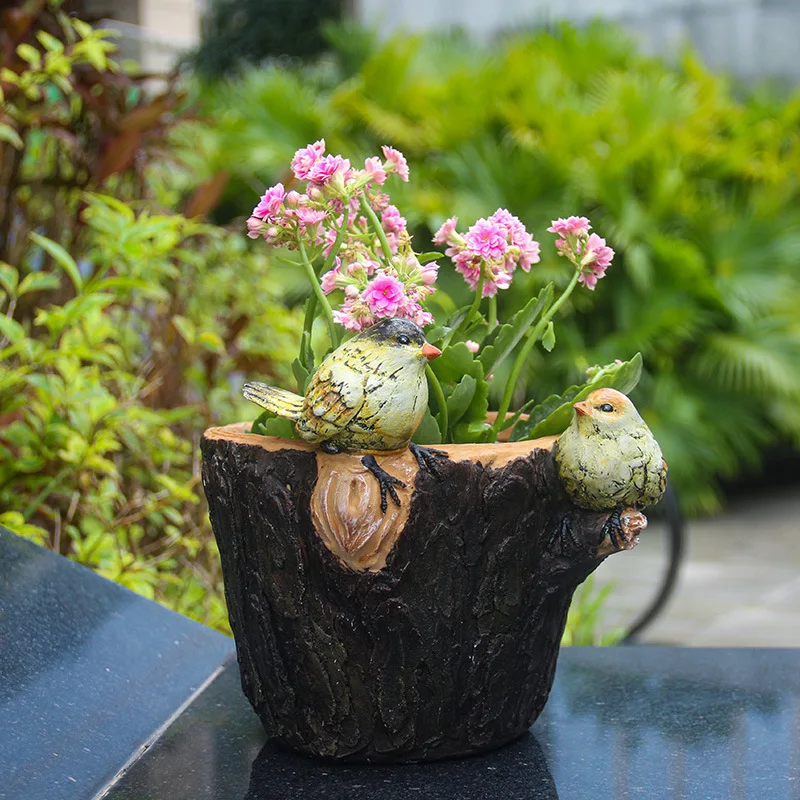 

Outdoor Garden Flowerpot Courtyard Cartoon Animal Sculpture Balcony Landscaping Decoration Resin Crafts Ornaments