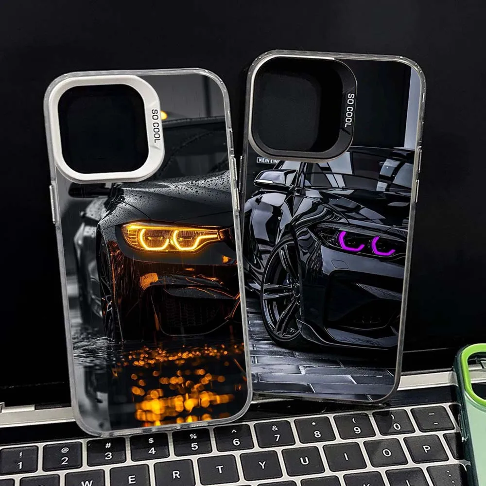 Luxurious Black Car Cool Cover For Xiaomi Mi 15 14 13 12 11 14T 13T 12T 12S 12X Lite Pro Ultra Colorful Silver Phone Case