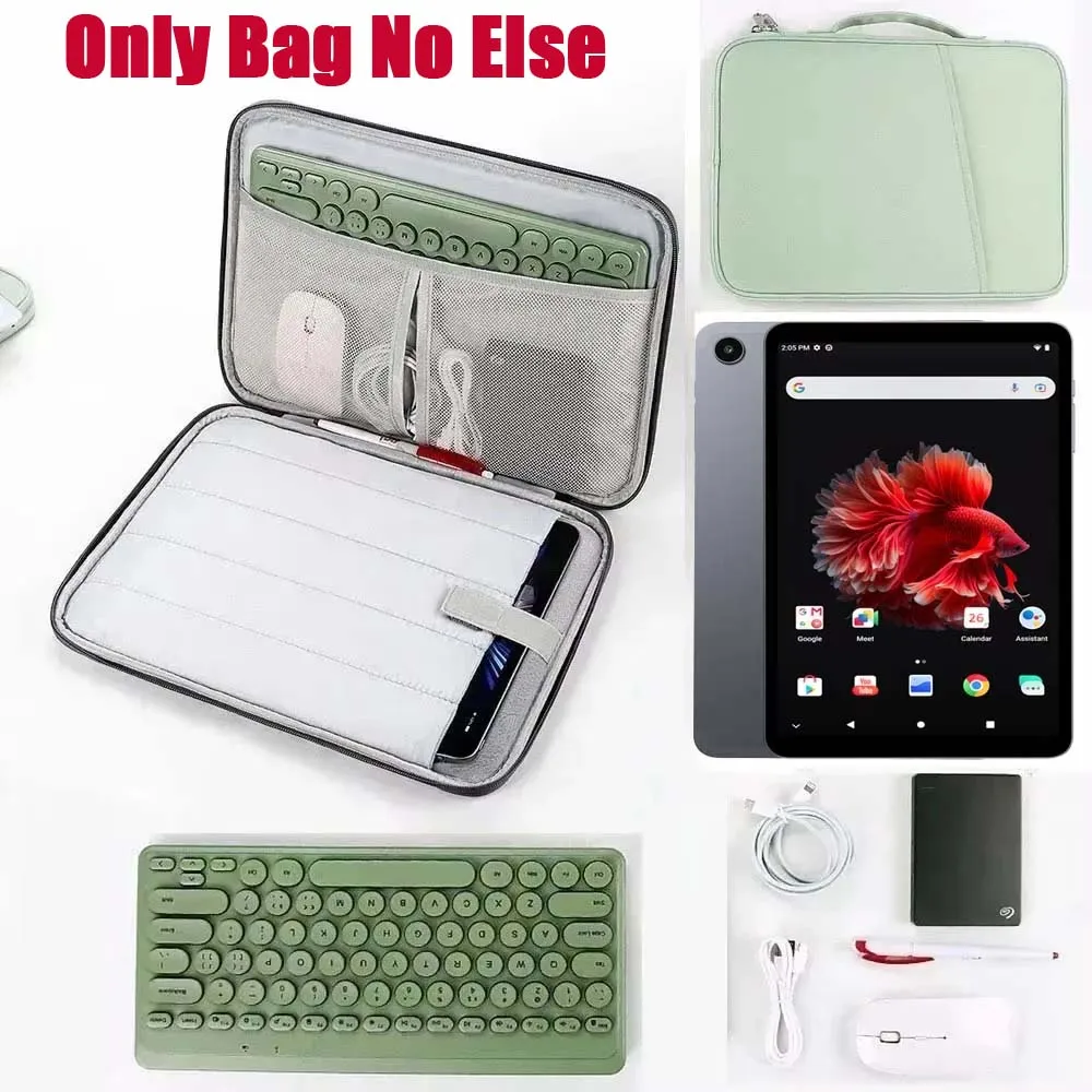 

Tablet Storage Bag for Alldocube iPlay 60 Lite 50 mini Pro NFE Waterproof Sleeve Multi Pockets Carry Case Handle Zip Pouch