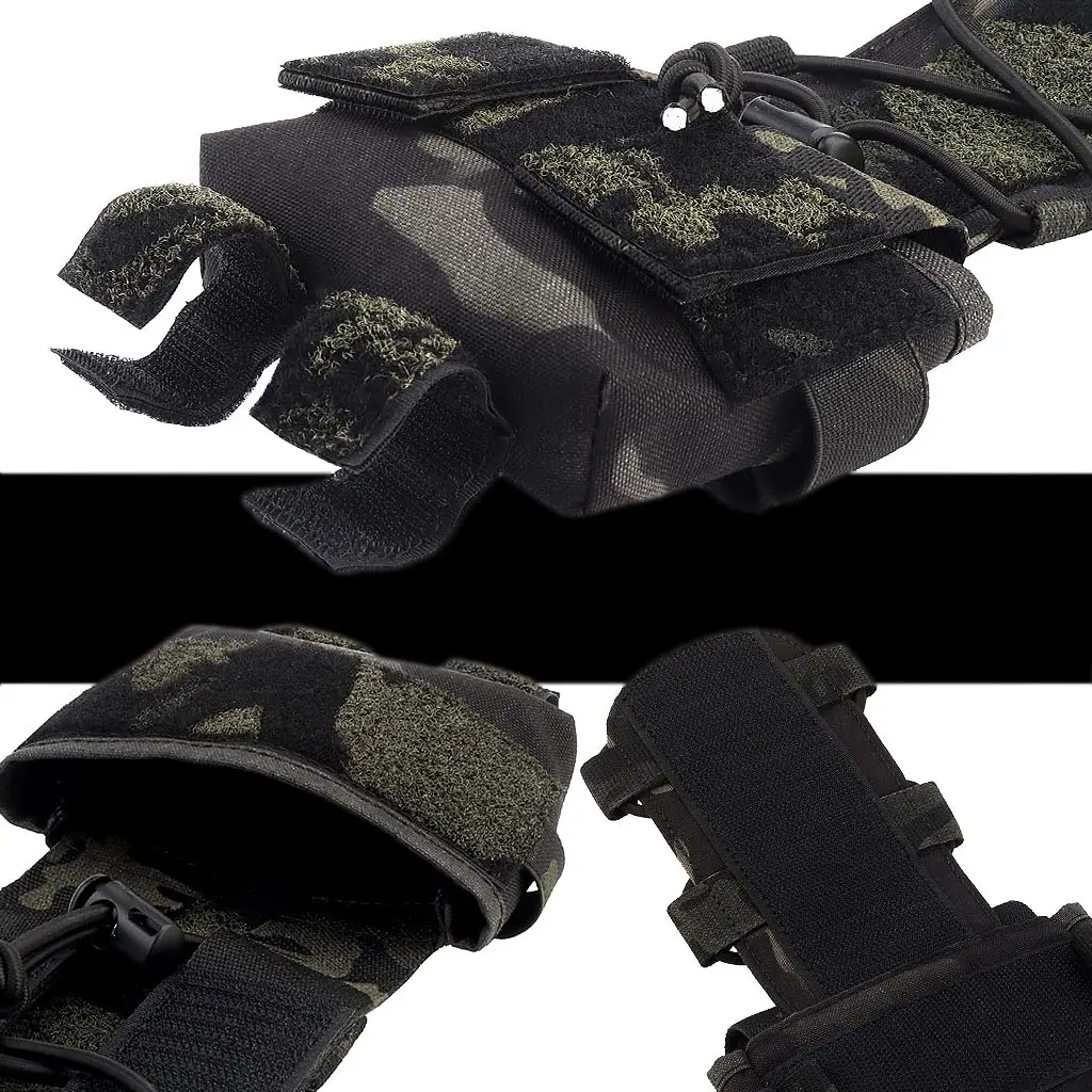 Tactical FAST Helmet Cover Accessories Set Helmet Battery Pouch with 3 Flash Lights for Airsoft Paintball Hunting Shooting