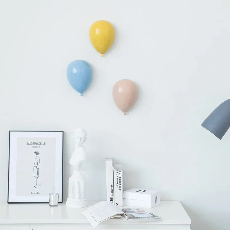 Modern Home Background Wall Children\'s Room Lovely Cartoon Stereoscopic Creative Ceramics Balloon Wall Hanging Wall Decoration