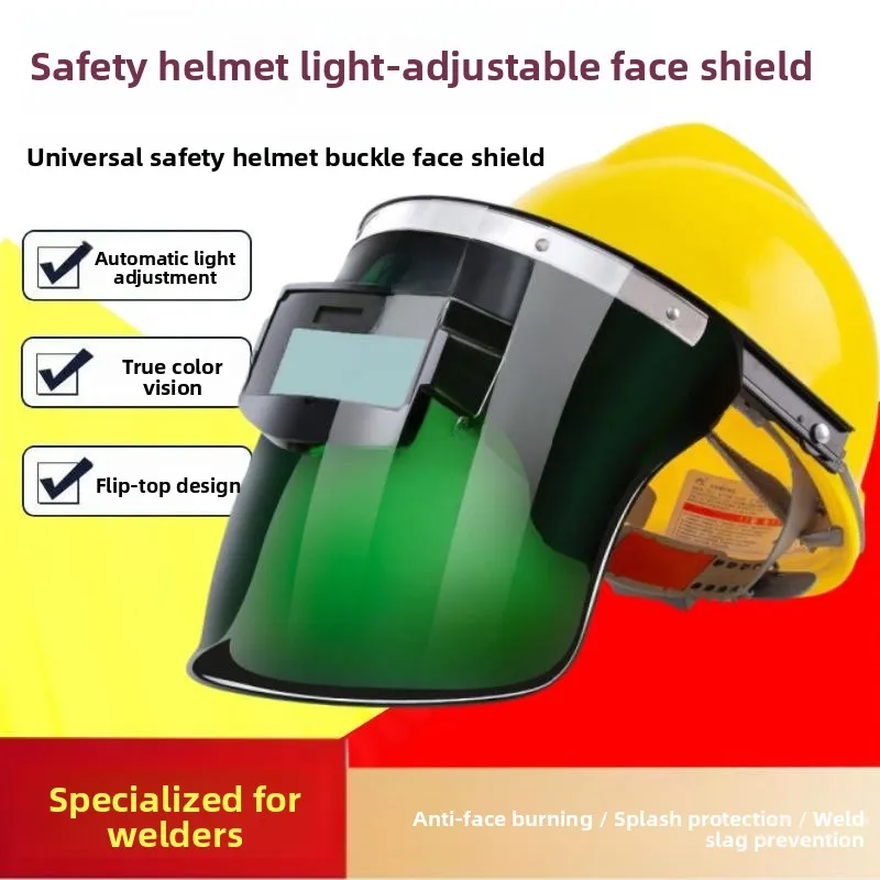 

Universal Automatic Variable Light Safety Hat Welding Helmet Protective Shield Head Mounted Arc Welding Flux-Cored Weld Spatter