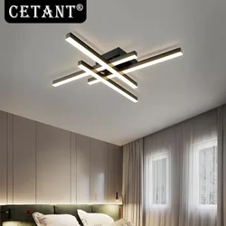 LED Ceiling Light Modern Home Decorative Lamps For Living Room Restaurant Bedroom Hotel Lobby Indoor Black/White Decor Fixtures