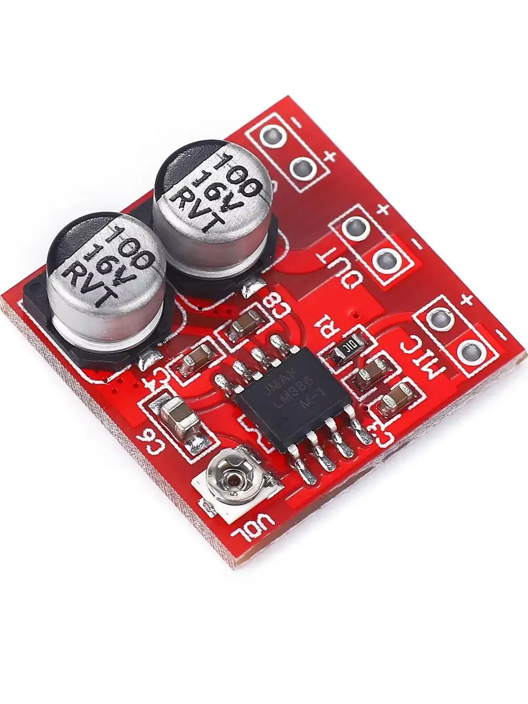 Carte amplificateur de microphone électrique LM386/amplificateur de microphone/sans potentiomètre DC4-12V