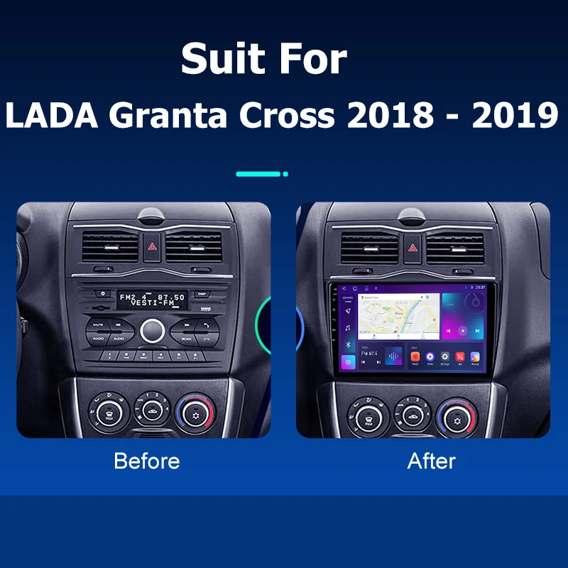 9'' Android 12.0 Car Radio for LADA Granta Cross 2018 - 2019 GPS Navigation Multimedia Player Carplay Stereo Head Unit