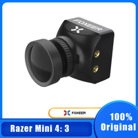 Foxeer Razer Mini HD 5MP 2.1mm M12 1200TVL PAL NTSC 4: 3 16: 9 FPV Camera with OSD 4.5-25 V Natural Image For RC Racing Drone