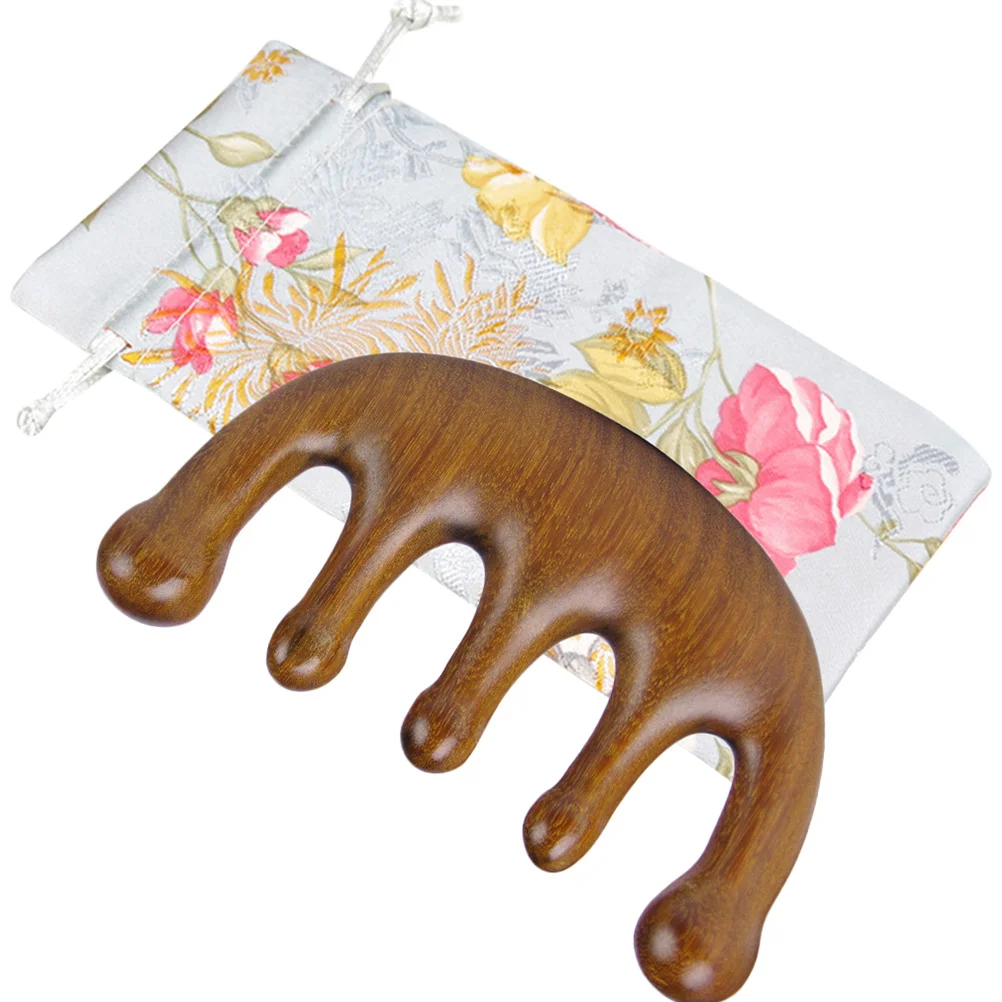 

Natural Sandalwood Massage Comb Wide Tooth Wood Scalp Massager Hairbrush Relaxing Scraping Stress Relief Acupoint Stimulation