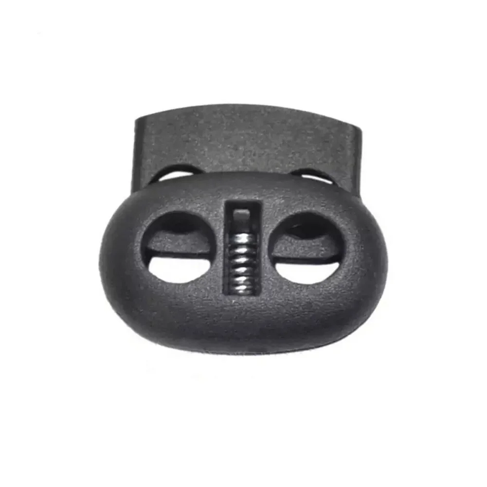 Botão cabo rolha alternar cordão com capuz 20mm cor preta cordão parar para cadarços mochila cabos