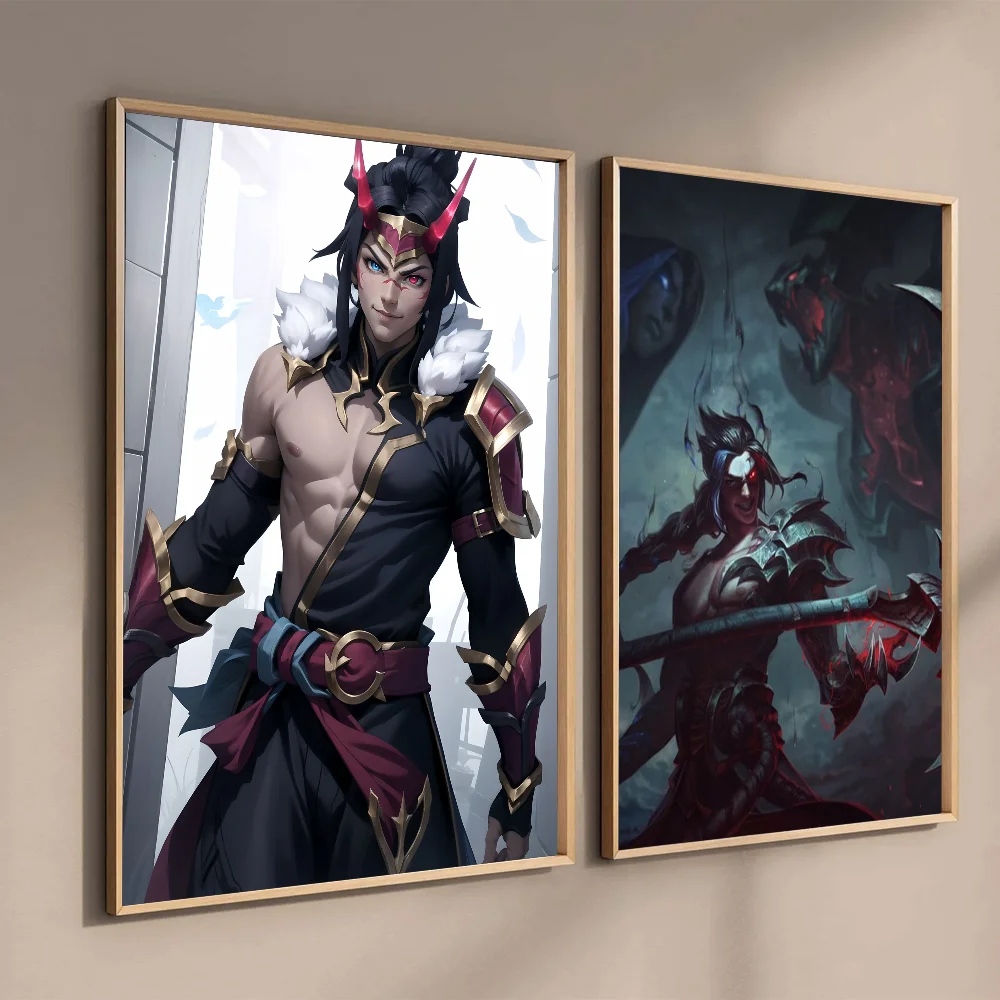 1pc League Of Legends S-Shieda K-Kayn Self-adhesive Art Poster Waterproof Paper Sticker Coffee House Bar Room Wall Decor