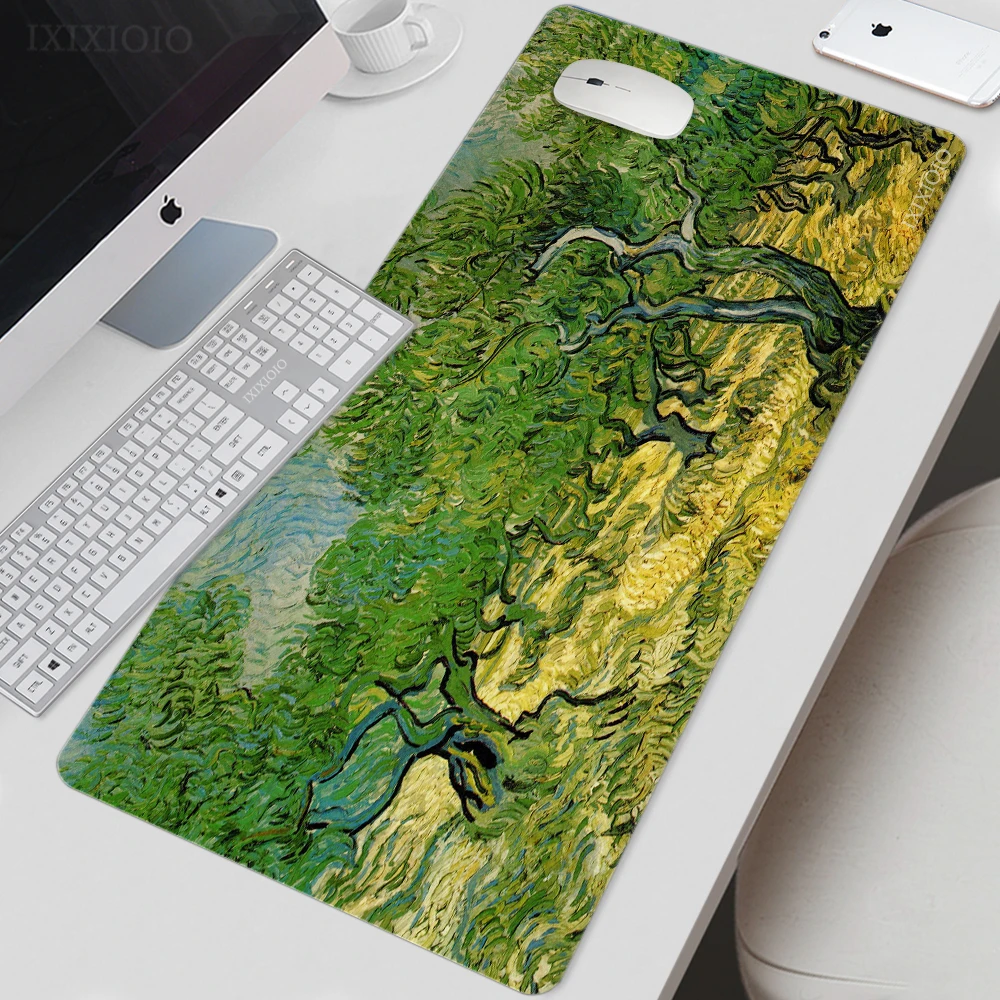 Van Gogh Art Muismat Gamer Xl Nieuw Groot Huis Hd Mousepad Xxl Playmat Zacht Kantoor Antislip Tapijt Kantooraccessoires Muismatten