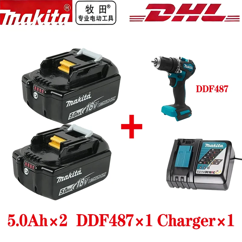 NIEUWE 2026 Originele 18V Makita 5.0Ah 6.0Ah Makita Batterij Vervangende Lithium Batterij BL1840 BL1850B BL1850 BL1860