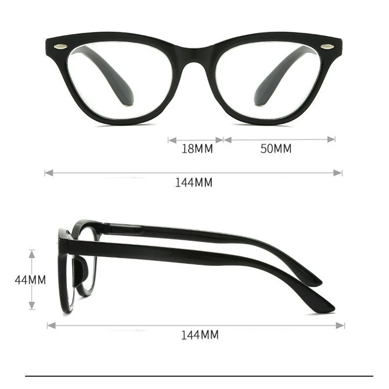 Cat Eye Green Leopard Reading Glasses New Retro Women Rivet Computer Anti Blue Light With Diopter +0.5 +0.75 +1.25 +2.25 +3.75