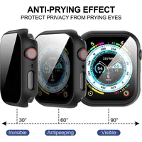 Verre de confidentialité + étui pour Apple Watch 10, 46mm 42mm, protection d'écran trempée anti-espionnage, accessoire pour iWatch série 10 3