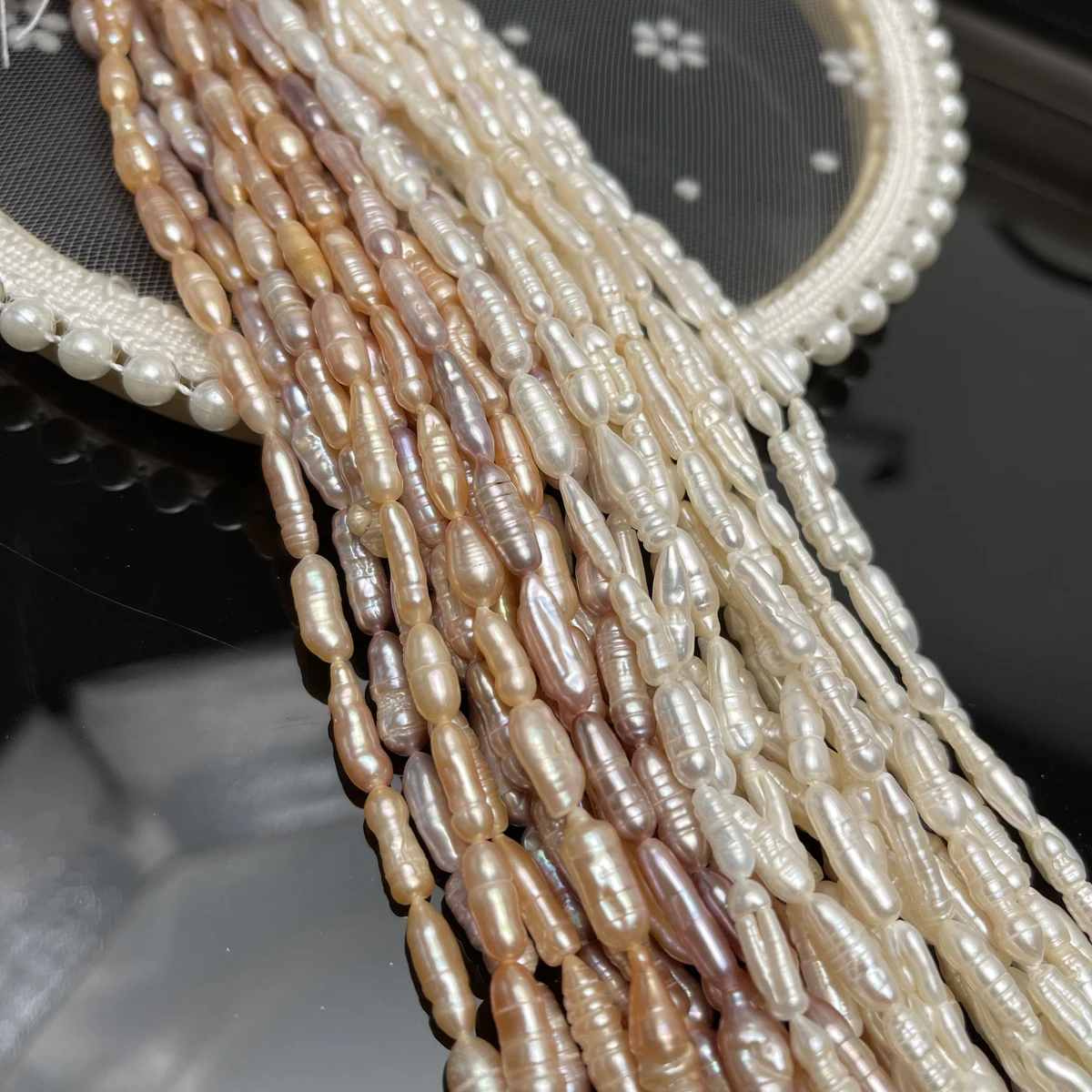 

Natural Freshwater Pearl Baroque Grade Pipa-shaped Loose Bead Jewelry Making DIY Necklaces Bracelets Accessories 5x13-6x16mm