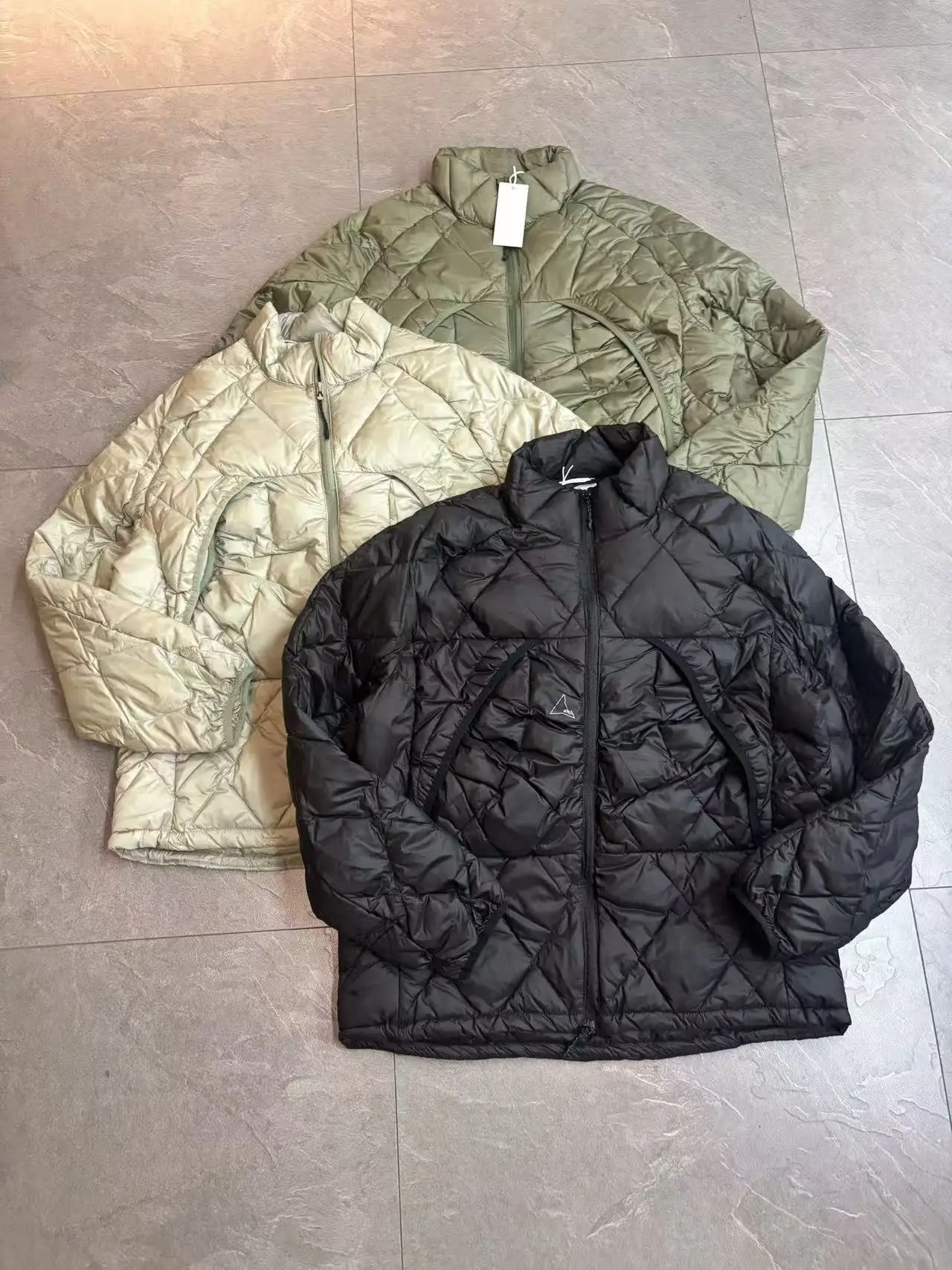 ROA Functional Diamond Outdoor Mountain Climbing Anti-Tear Warm 90 White Duck down Jacket Men's Stand Collar down Coat