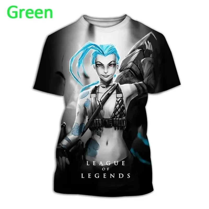 New Dark Style 3D Men\'s Printed T-shirt Game League Of Legends T-shirt Yasuo Gavin Pattern Men\'s Women\'s LOL Short Tops Tshirt