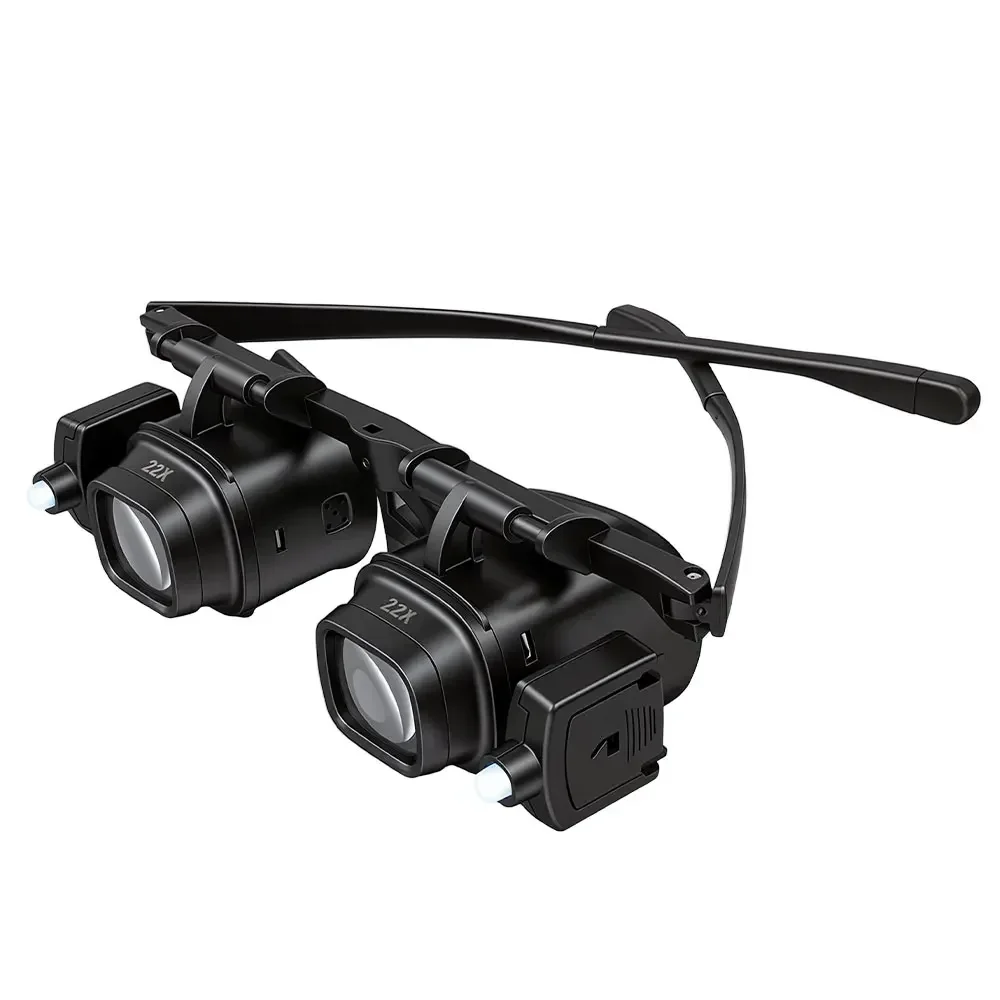 LED-Kopfvergrößerungsglas mit verstellbarem Kopfband, Lupenlinse, Vergrößerungsbrille, 23X, 15X, 8X, 2X, für Uhren- und Schmuckreparaturen. – Detail 39