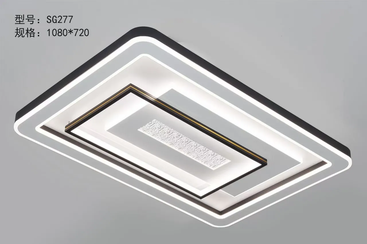 هندسة مصباح غرفة المعيشة، مصباح السقف، بساطتها الحديثة، دراسة إبداعية للجو، القاعة