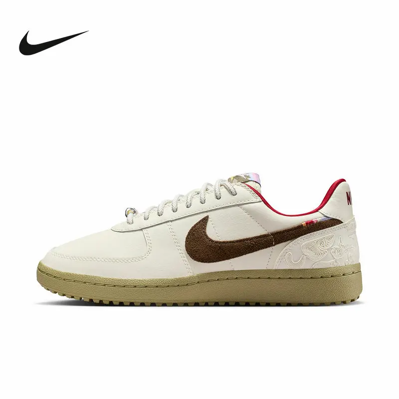 Nike Authentic WMNS Field General Low Top Skate Shoes IQ1144-022 Leather Upper Waffle Outsole Casual Sneakers