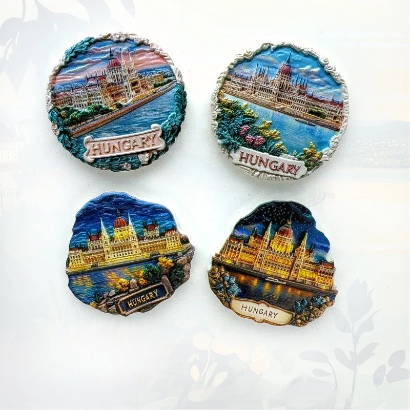 Hungarian Refrigerator Sticker Danube River Souvenir Home Refrigerator Decoration Photo Wall 3D Souvenir Gift