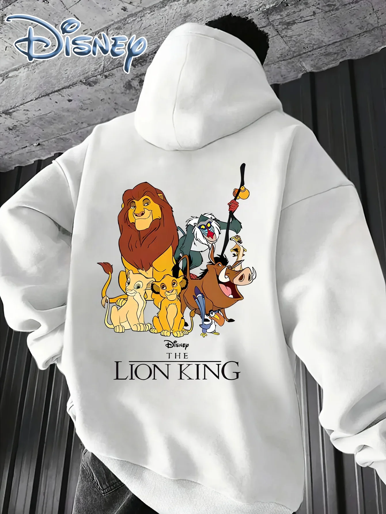 

Мужские толстовки с капюшоном Disney Simba Lion King, модная уличная одежда больших размеров, унисекс, осенние и зимние флисовые повседневные универсальные толстовки