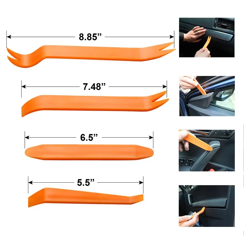 Multi-function Car Audio Disassembly Tool Plastic Pry Bar Door Panel Instrument Board Removal Tools Interior Clip Rocker Crowbar