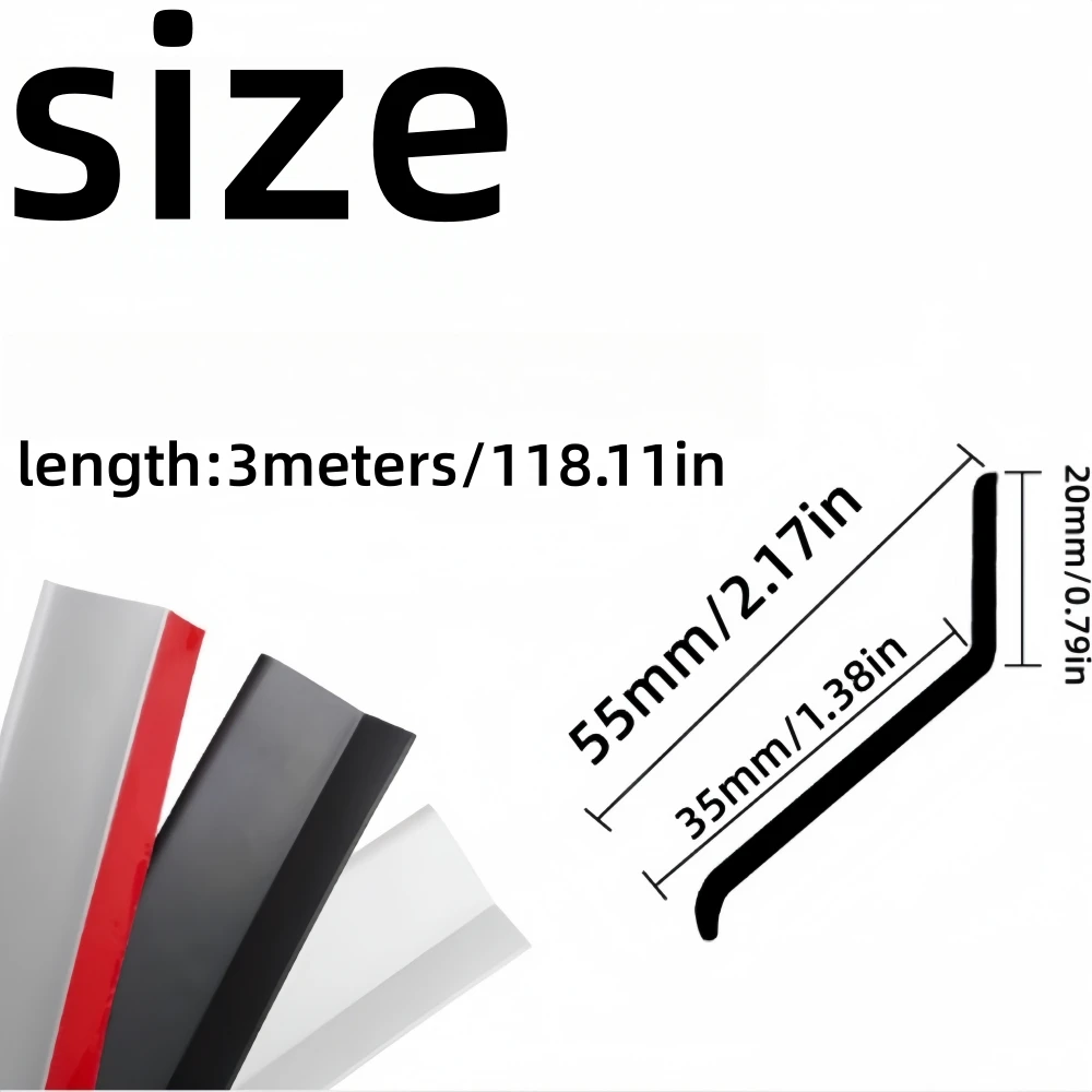 1pc118.11IN Home Window Water Blocking Bar Sliding Window Rain Weatherstrip Balcony Windproof Sealing Strip Flashing Board