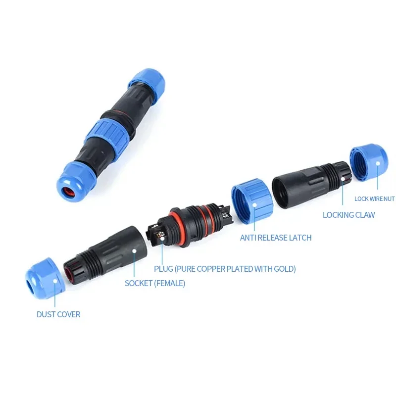 SP16 SP17 SP20 SP21 Aviation Plug IP68 Screw Wiring Connector Solderless Industrial Plug Male And Female Docking Quick Wiring