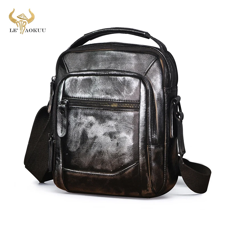 

2022 Real Genuine Leather Travel Tote Messenger Bag Design Satchel Cross-body One Shoulder Bag 8" Tablet Case For Men Male 136