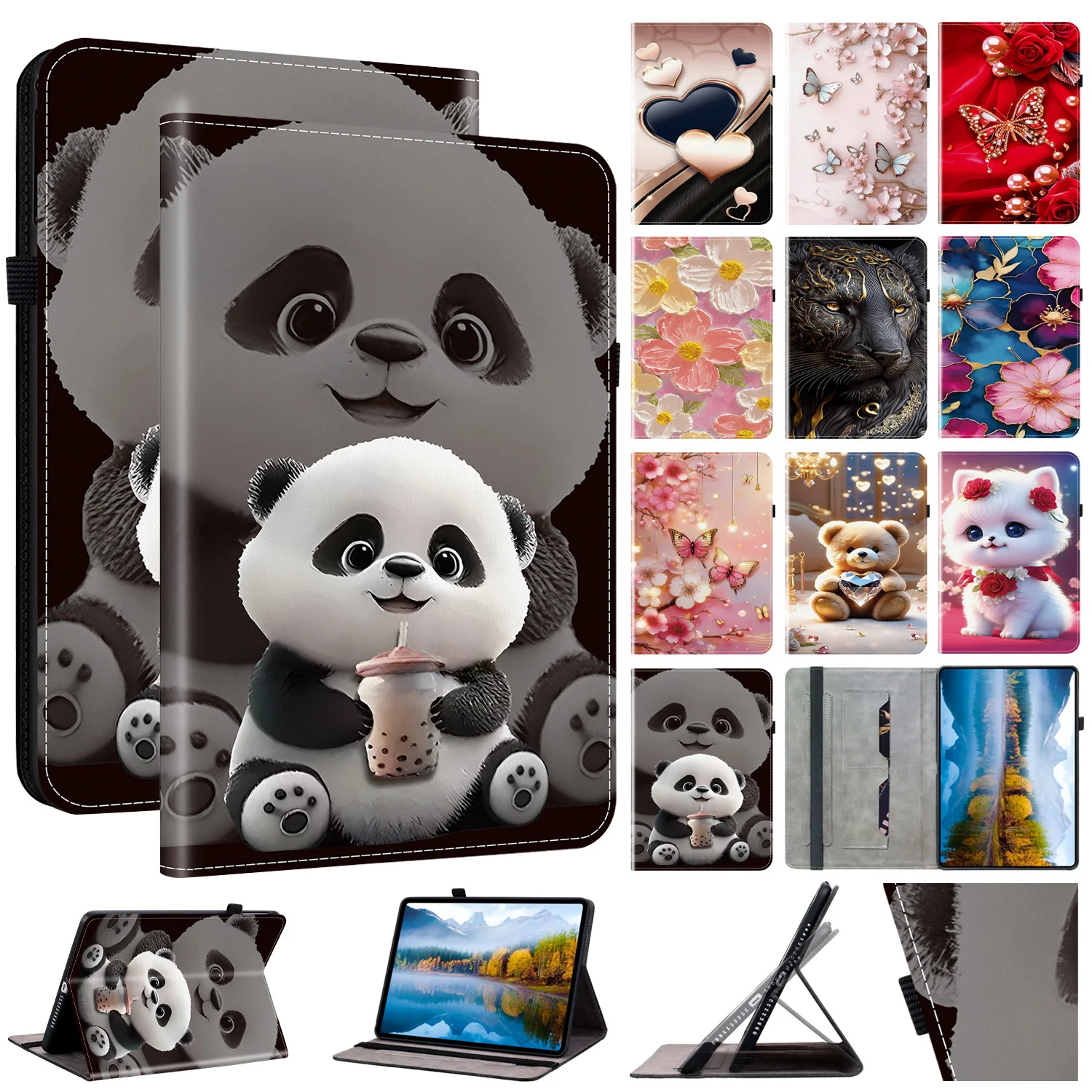 

Leather Case For Realme Pad 2 11.5 Pad Mini 8.7 Stand Cover OPPO Pad SE Air 10.36 Realme Pad 10.4 X PU Leather Tablet Cover