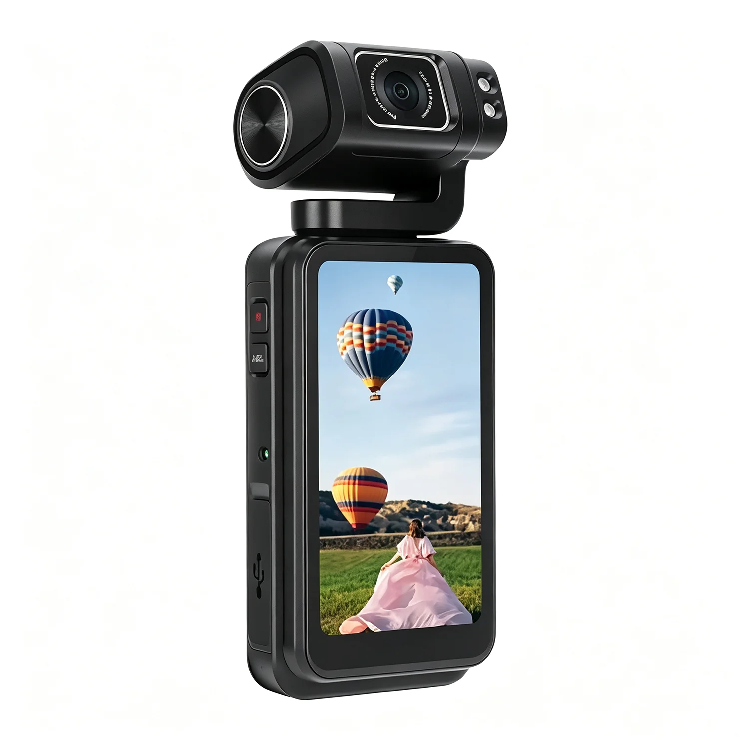 5K 4K Pocket Action Camera Camcorder Full Kit 2-Axis Gimbal Stabilization IR Night Vision for YouTube Vlog Photography Gift