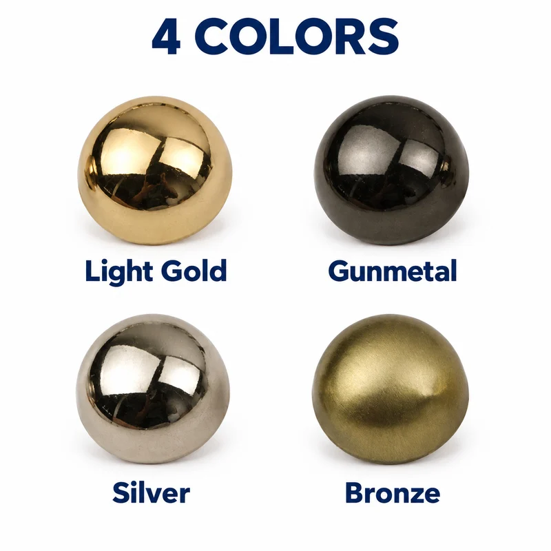 5 Sets Dome Screw Rivets 8 10 12 15mm Zinc Alloy Round Studs for Leather Crafts Bags Belts DIY Decorative Hardware